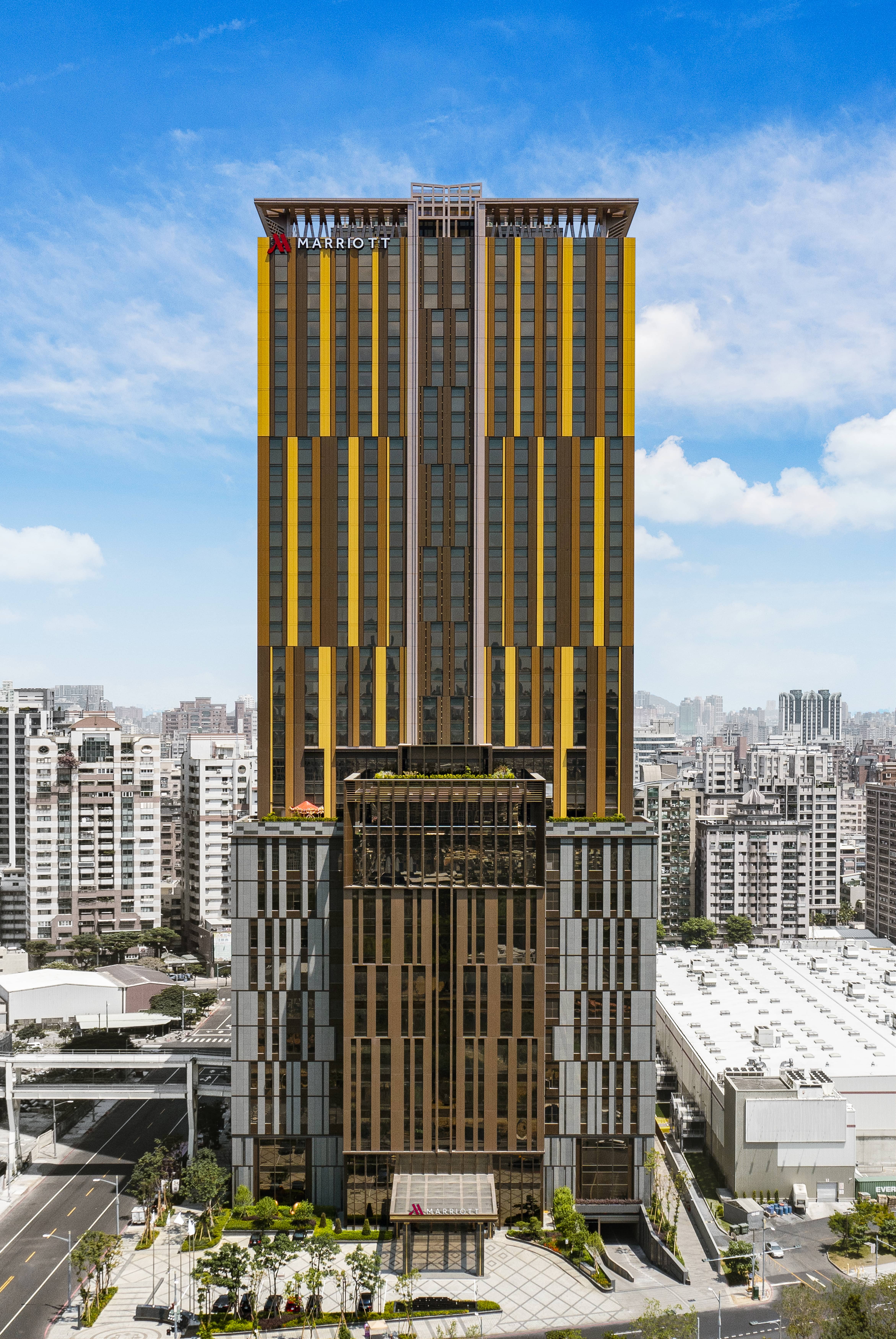 The bank hosted the NTD8.175 billion syndicated loan for Great Emperor Hotel Co., Ltd. (Kaohsiung Marriott Hotel). The image shows the building’s exterior.