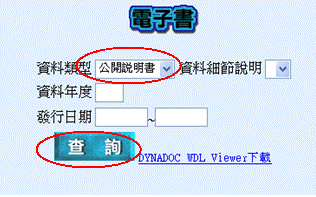 電子書內容包含公開說明書、財務報告及信託報告，請點選資料類型後按查詢即可