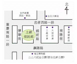 土銀信託部位置示意地圖